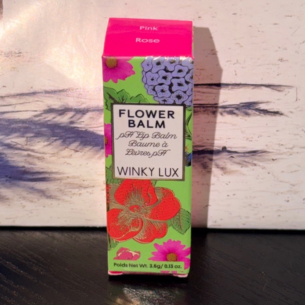 Winky Lux Flower Balm pH Lip Balm Pink Rose 3.6g 0.13oz New in Box